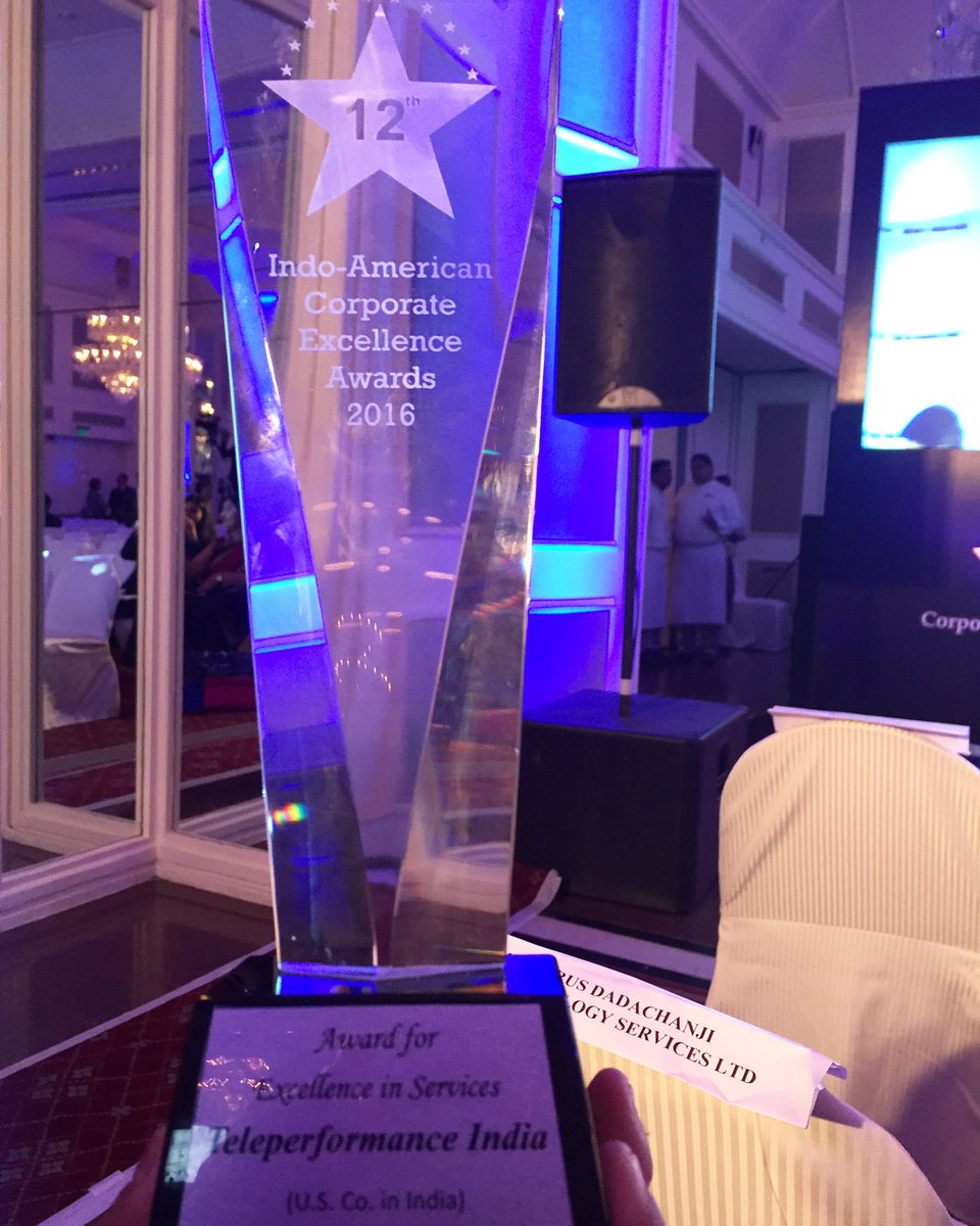 WeAreTPinIndia's tweet photo. @Teleperformance India wins the Excellence in Services Award. Thank you @iaccindia #Proud and humbled! https://t.co/SMPK3suusA