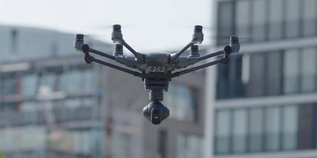 intel's tweet image. No pilot? No problem. This RealSense powered #drone sees and avoids obstacles autonomously: intel.ly/29y64O3