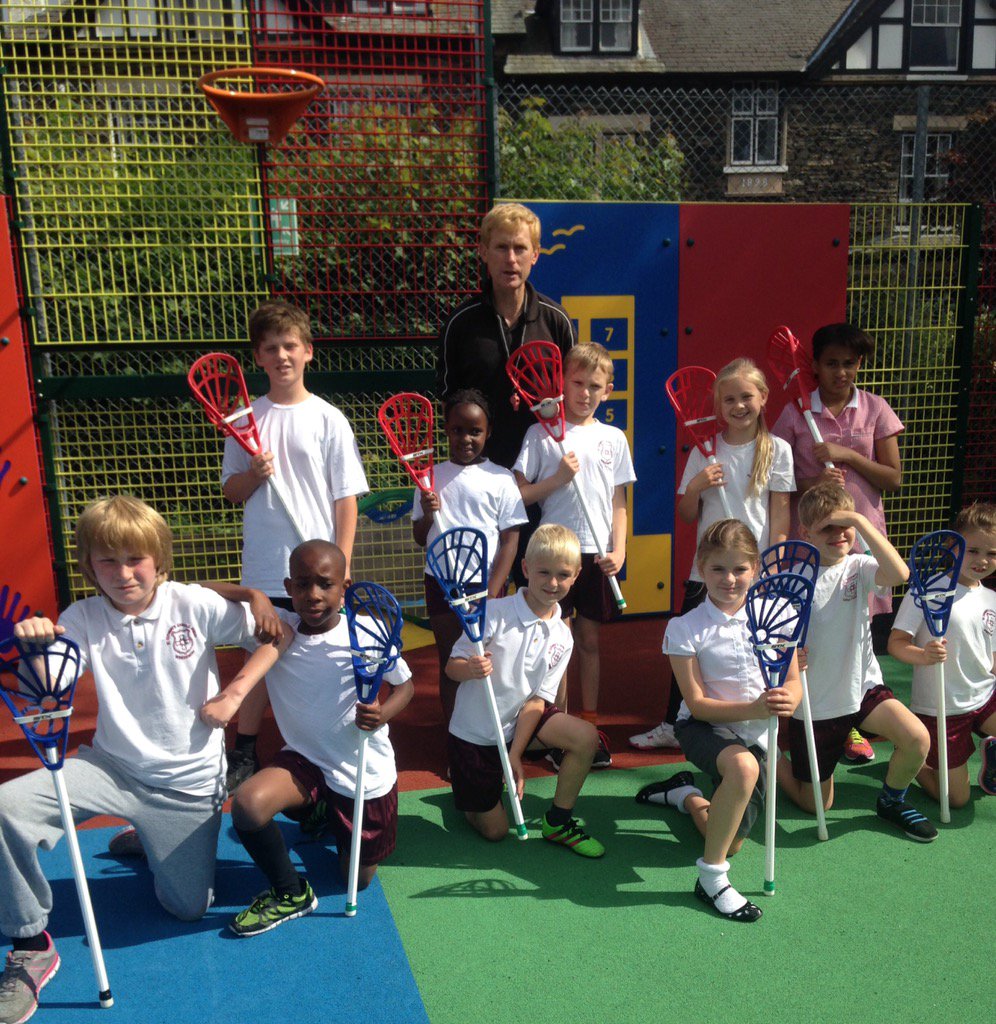 Amazing #Lacrosse coaching for the children thanks to @MikeO_Lacrosse.