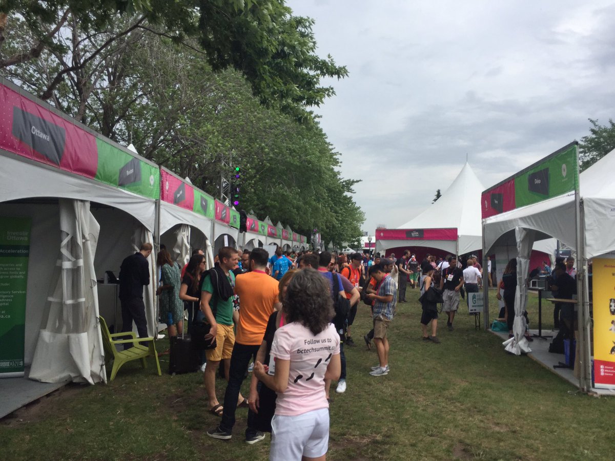 Invest_Ottawa's tweet image. The sun&apos;s out &amp;amp; the #IOTent is ready! Have questions about how we can help? Come see Laina &amp;amp; Emily-they have candy!