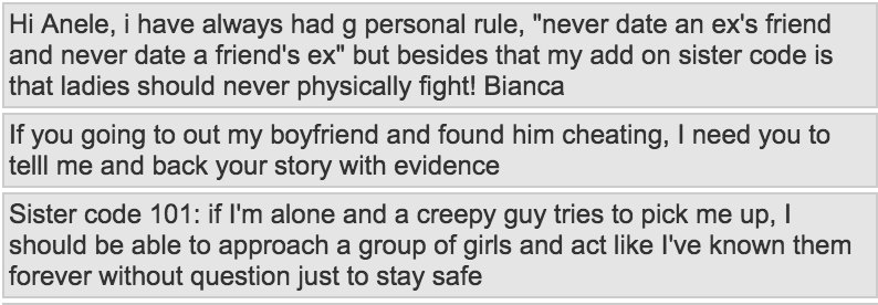 947's tweet image. From the #947TextLine #SisterCode #947Drive @Anele @TheZweli