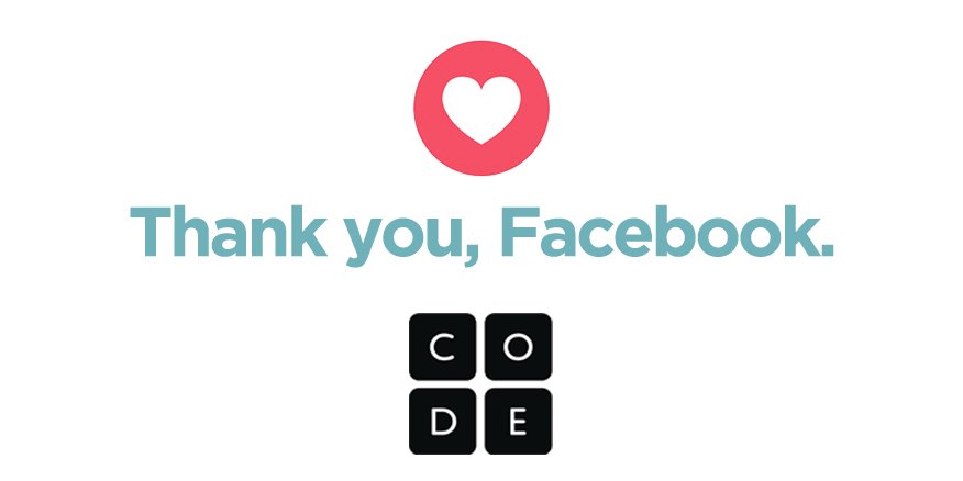 codeorg's tweet photo. Thank you, @facebook, for partnering with @codeorg &amp; supporting the teacher-led #CSforAll movement! https://t.co/Yaaut6pwdG