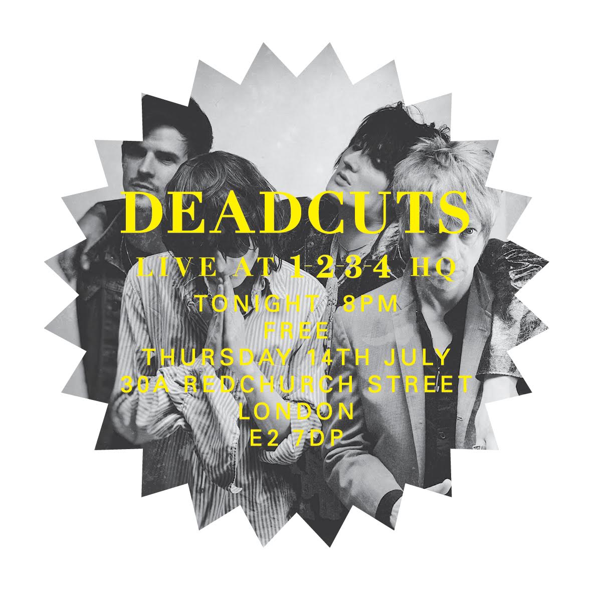 THE1234FESTIVAL's tweet photo. Looking for some free band action tonight? HEAD DOWN TO 1234 HQ TONIGHT TO SEE THE MIGHTY @DeadcutsBand LIVE https://t.co/nFBODiXBIi