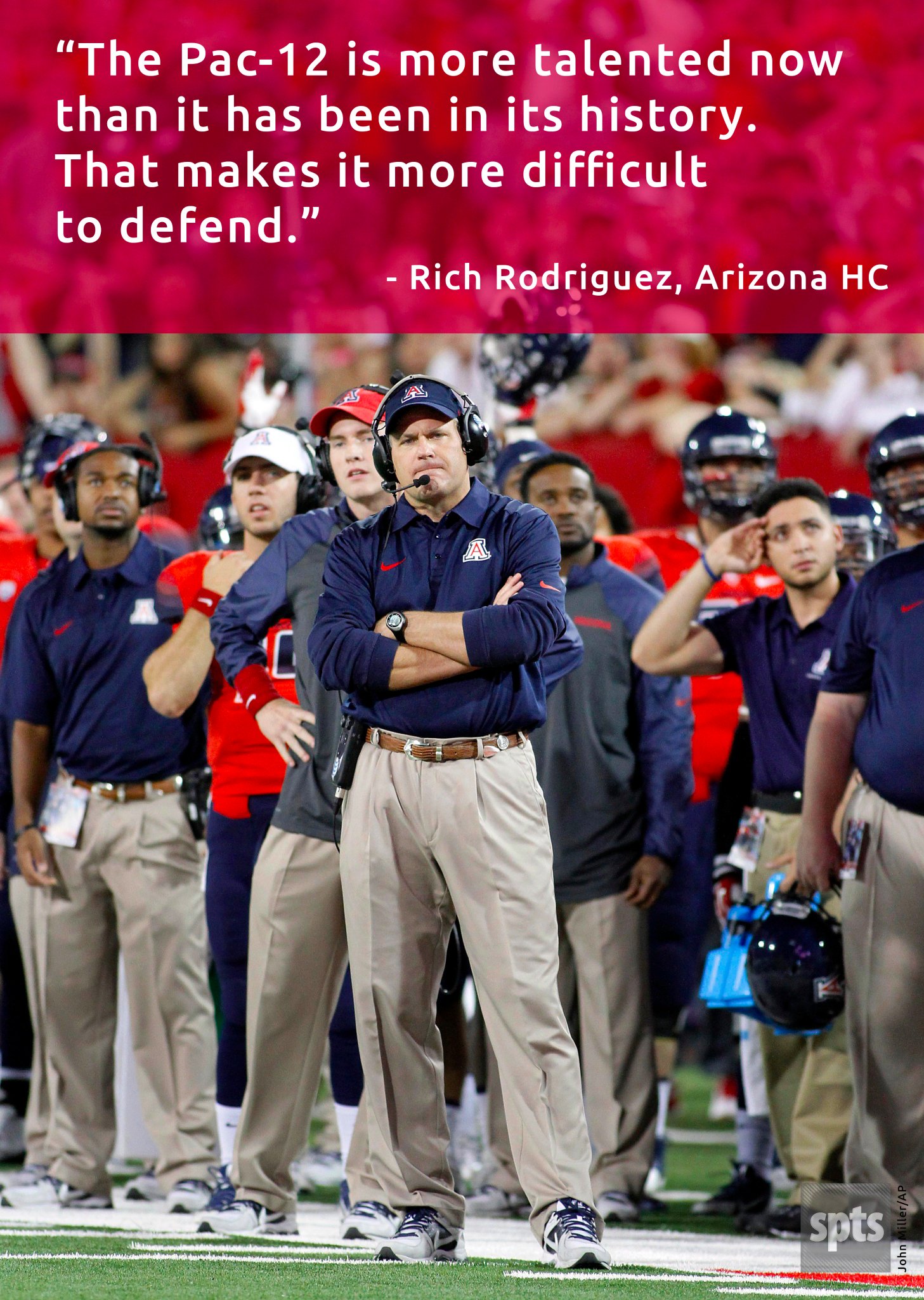 Arizona head coach Rich Rodriguez on the talent of the conference #Pac12MediaDays https://t.co/s7chKuPdVi