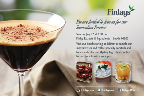 You're invited to join us at #IFT16 for our Innovation Preview! See you Sunday, July 17th at 2:30pm #booth4203