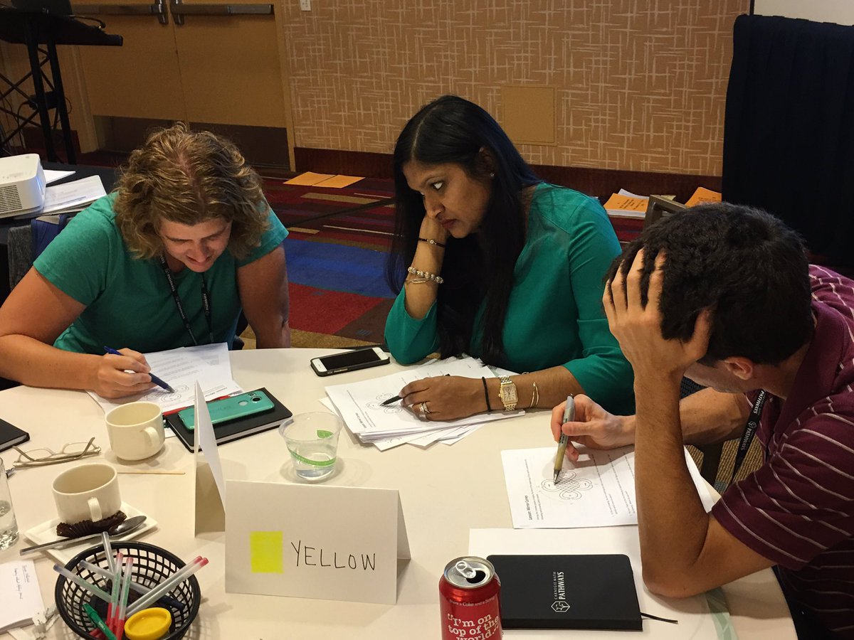 New Statway faculty experiencing productive struggle with lessons in ethnomathematics. #pathwaysforum