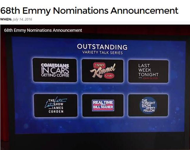 So honored CCC will be considered among these outstanding shows. Time to get the shine off my '93 Emmy tux. @acura https://t.co/U9X1htZiGM