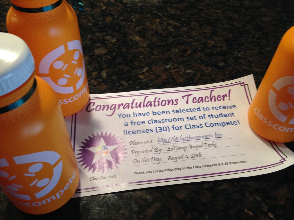 chaaven's tweet photo. Look what 3 lucky Ts could win at #edcampgf on Aug 4 Thks @ClassCompete Sign up today https://t.co/lBkHly87xR https://t.co/wDDf0BiKq6