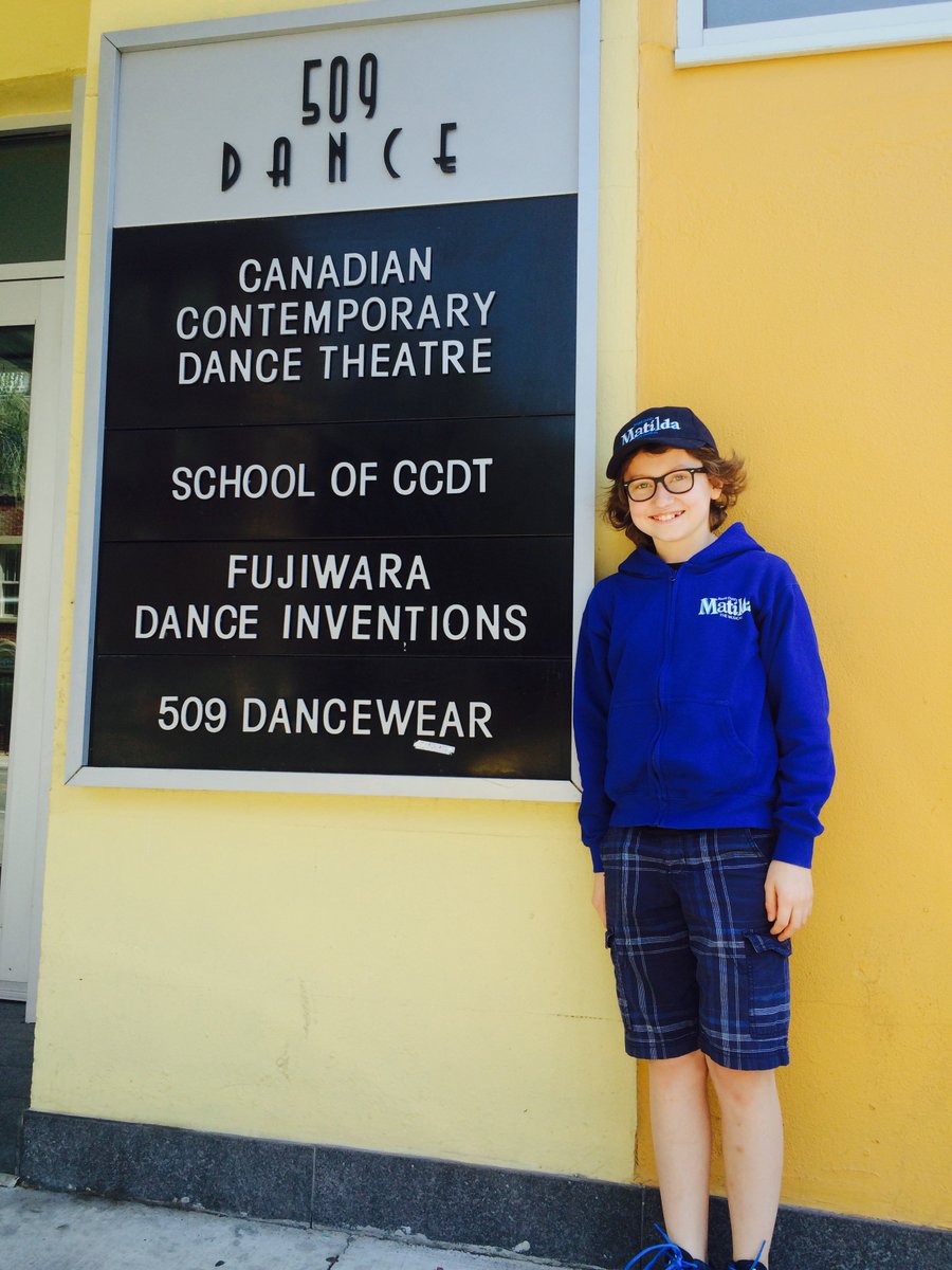 CCDTDance's tweet photo. Looking good in your #MatildaTO gear Aiden (AKA Bruce!) @MatildaMusical #CCDTDance https://t.co/PUAGhdENOK