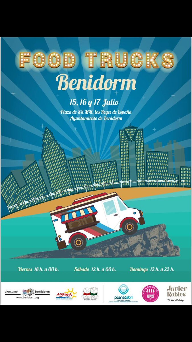 Esto no para! Mañana os esperamos en Benidorm con las mejores Food trucks, un planazo para este fin de semana!