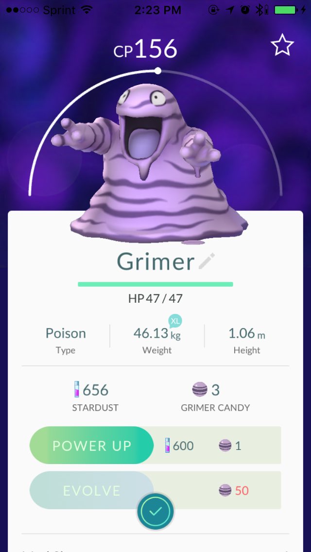Dimperachi's tweet photo. Welcome to my team Grimer #TeamMystic #Boston #PokemonGO https://t.co/nvWbwUN597