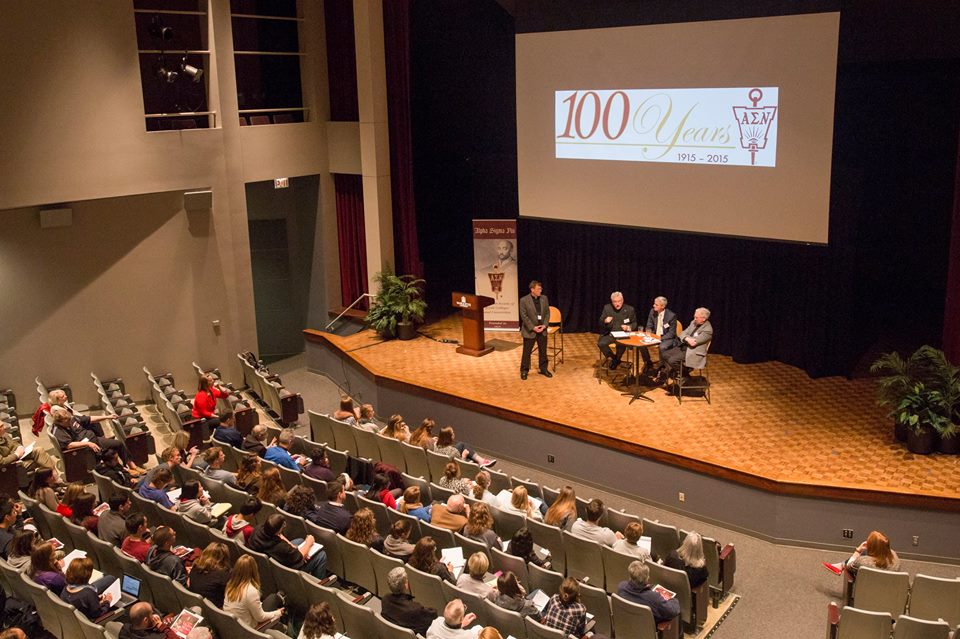 Alpha_Sigma_Nu's tweet photo. Panel discussing the future of Jesuit higher education at the Centennial Conference #tbt #ASN100 https://t.co/FuENh7x3Gx