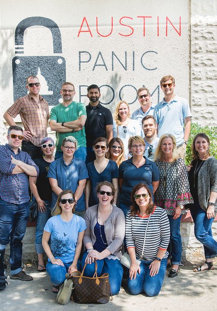 Q2_Software's tweet photo. Check out the Q2 Marketing Team as they escaped the @AustinPanicRoom in a team building event last month. https://t.co/JcP3gVYU1N