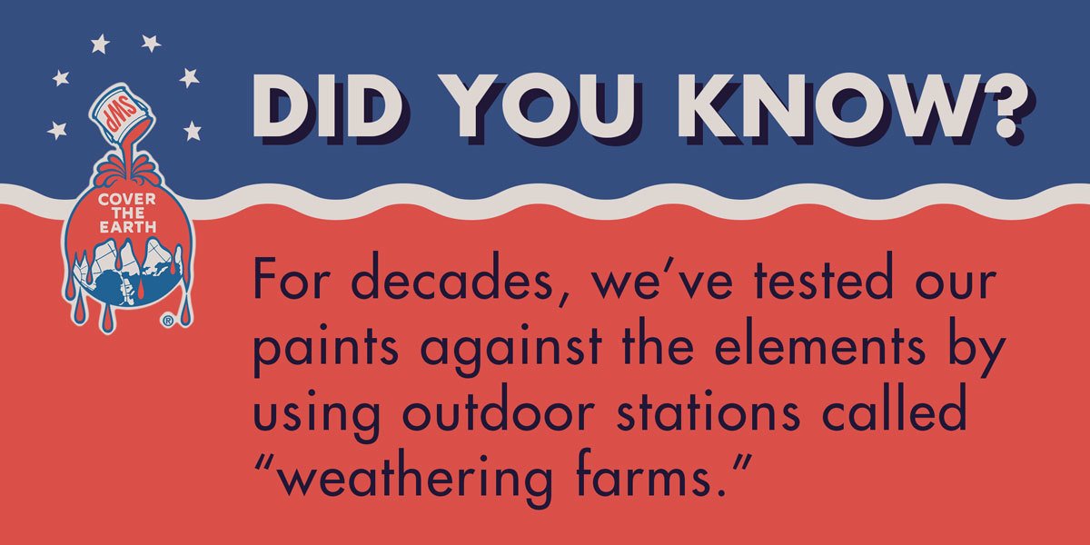 SherwinWilliams's tweet photo. Come rain or shine, our paint can stand the test of time. #150yearsofSW #TBT https://t.co/QmxUfGhub8