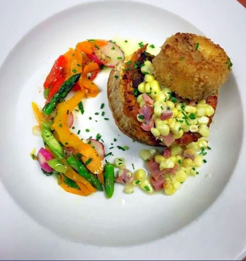 KitchenOnCary's tweet photo. #tbt Our fresh fish special from last night! #NCTrout stuffed w/Spinach & Artichoke! #rva #rvadine https://t.co/PC3WOjqchR