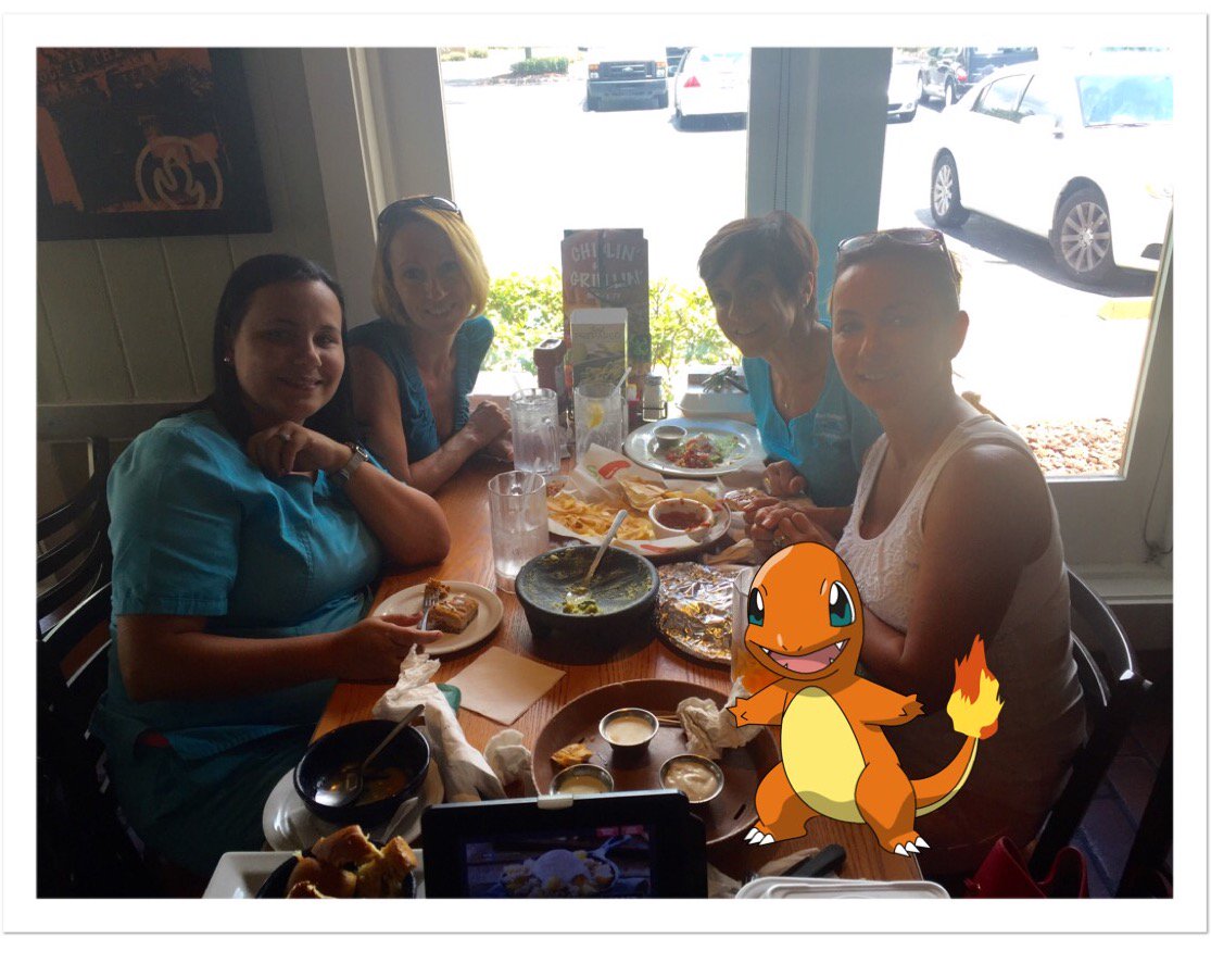 DrMBaptista's tweet photo. Guess who showed up at our team's lunch meeting today? #pokemongo https://t.co/lez5ITc14q