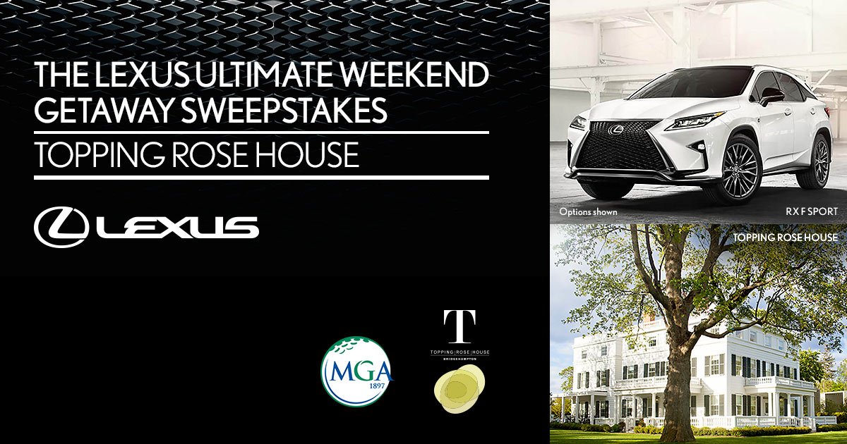 LexusofBW's tweet image. Enter for a chance to golf on a private Hamptons course &amp;amp; stay at luxury hotel @ToppingRose! MGAgolf.org/Lexus
