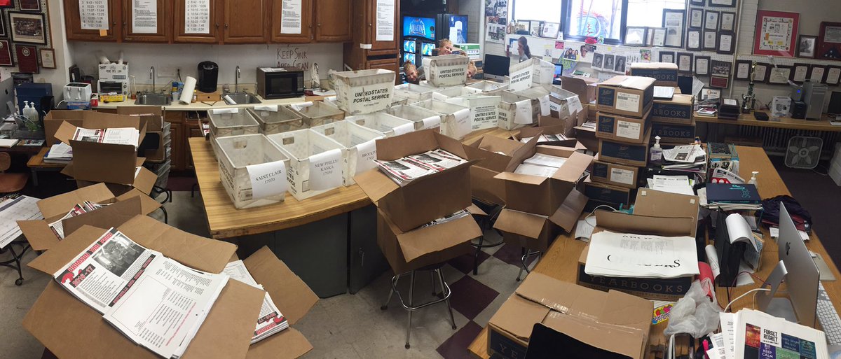 pahspub's tweet photo. The calendars are here! Thanks to everyone who helped with getting them ready today! (P.S. spot the Hannah's) https://t.co/z2j9OH32dt