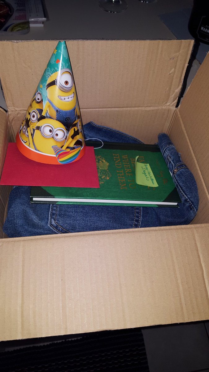 amriley4's tweet photo. When your bestie needs to send you a care package of all the crap you left after her birthday... #success @herolfes https://t.co/2eCce5nlZG