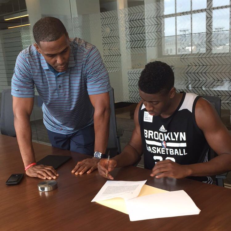 BrooklynNets's tweet photo. #Nets have signed guard/forward Caris LeVert: https://t.co/NrSD4INqpB https://t.co/26JQYmXD2N