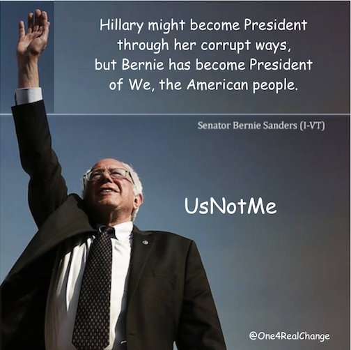 one4REALchange's tweet photo. .@HillaryClinton w never b POTUS WeThePeople
#StillSanders #DemExitTuesday #DemsInPhilly 

@Doughravme @LivingOnChi https://t.co/oGQasyZ43a