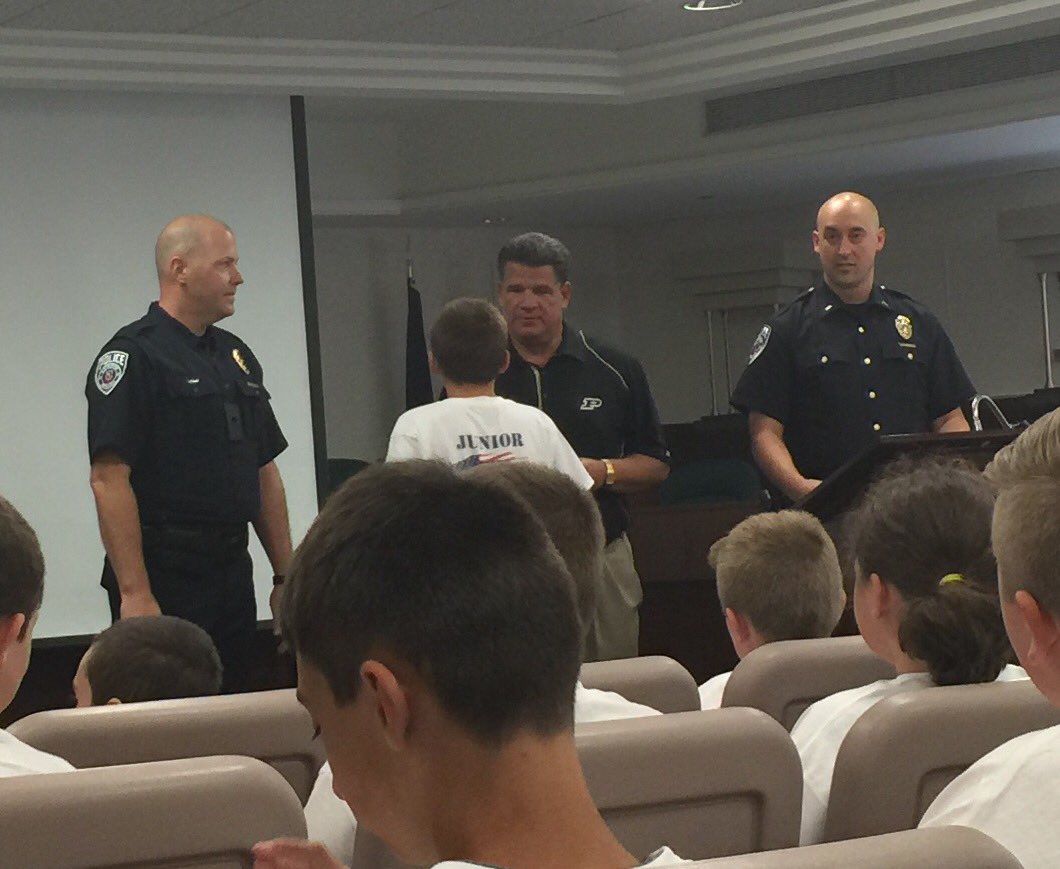 CMcgurr's tweet photo. Thank you @LafayetteINPD and @City_Lafayette for such a great week! My son had a great time. #futurepoliceman https://t.co/6vE2ksm5B9