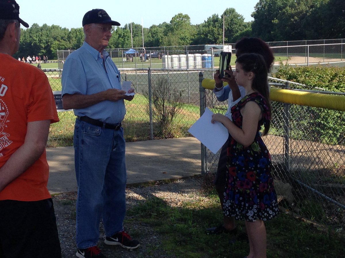 PCPS2S's tweet photo. #PCVVHC students interviewed WWII, Korea, and Vietnam veterans from Powhatan County. Move over David Muir! https://t.co/TvsgVHy9gX