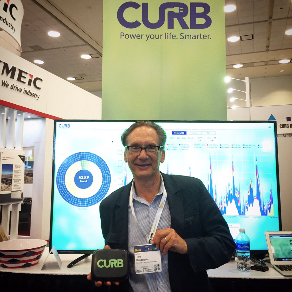Jessica__East's tweet photo. Herb is checking out the @CurbEnergy to curb his residential energy waste and optimized his #solar usage #intersolar https://t.co/QvvicsUM1R