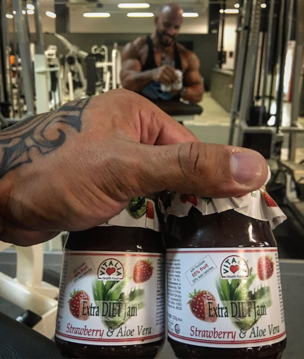 We surprised Slovenian bodybuilding superstar Benjamin Radic with surplus stock extra diet jams. #food #nofoodwaste