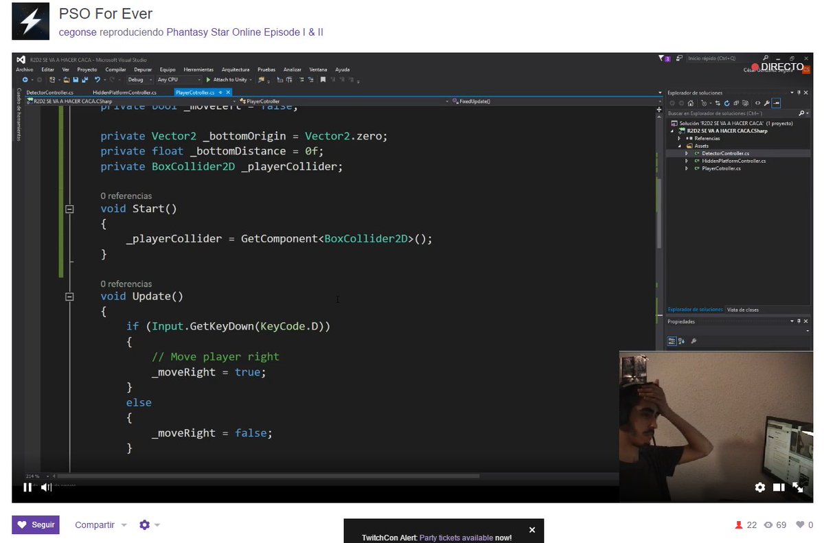 GameDevBattle's tweet image. César a.k.a. @andoba12 está peleando duro en la #Gamedevbattle por el título. Apóyale aquí!
twitch.tv/cegonse