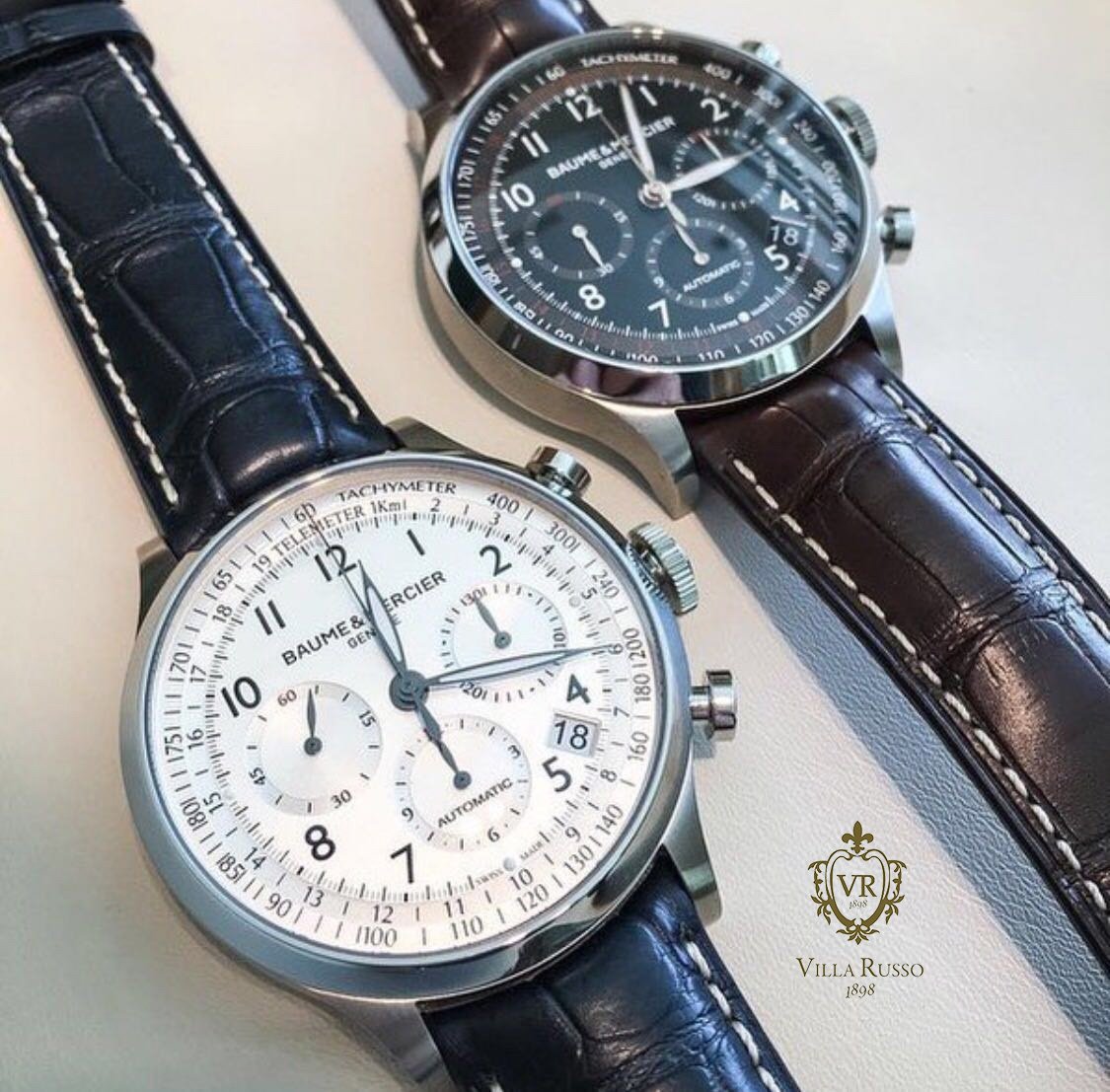 VillarussoHT's tweet image. Which would you wear? subtle differences, but equal in elegance. #baumeetmercier #timepiececollection #capeland