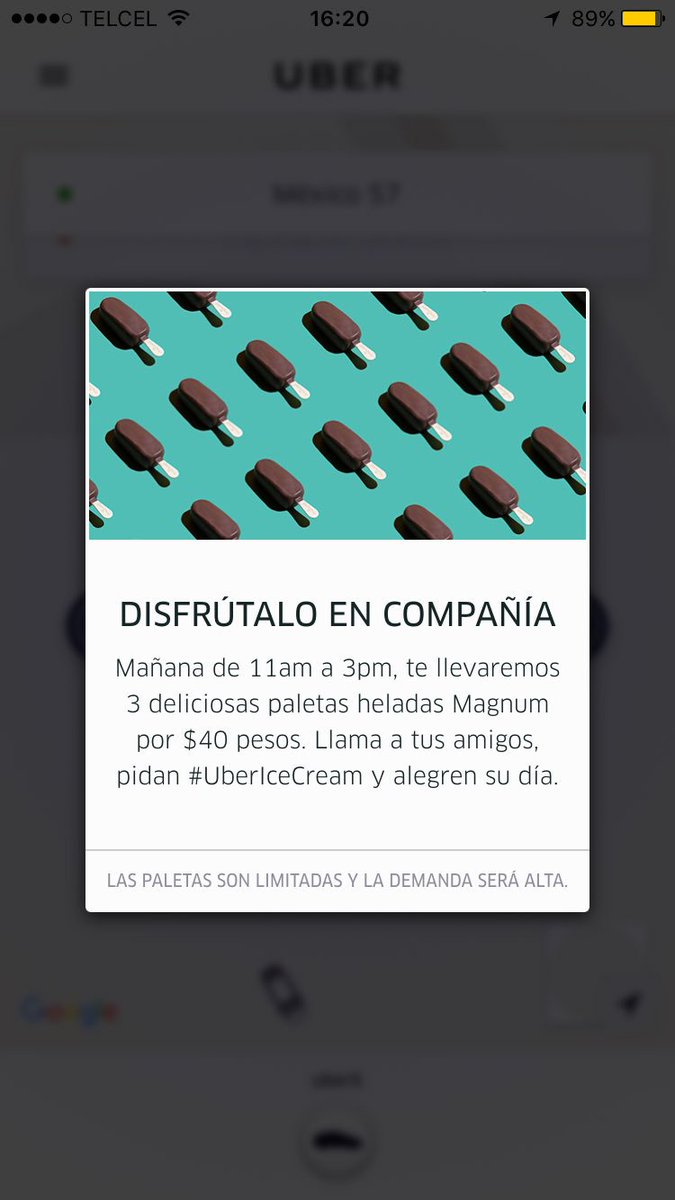 alfonsogarcialf's tweet photo. Ya estoy listo wii! #UberIceCream #UberSLP #UberSanLuisPotosi 🍦 https://t.co/d47Z1Ruj2N