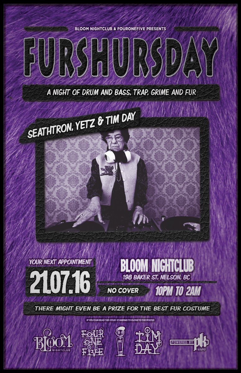 timdaydj's tweet image. It's almost time... Better get your fur ready.
Nelson favourite free party is this Thursday