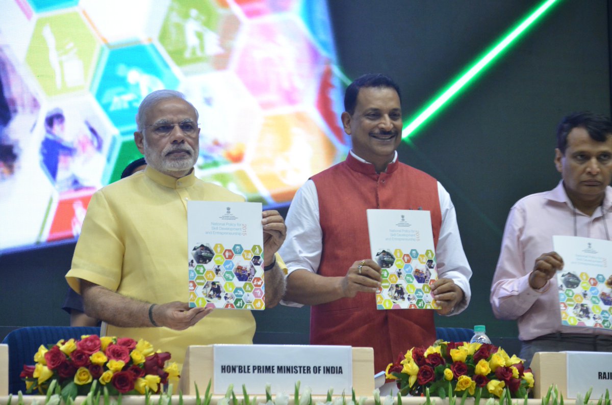 RajivPratapRudy's tweet photo. Sharing some memories from the launch of Skill India by Hon'ble Prime Minister @narendramodi last year https://t.co/rz3uA16jap