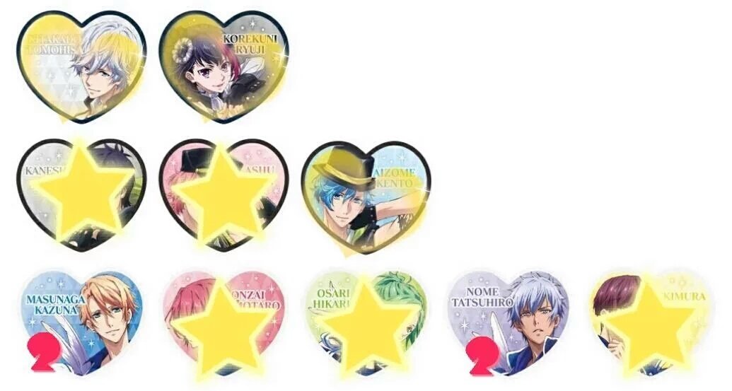 setuna_silver's tweet photo. 【譲渡】B-project Bプロ クッションバッジ 2box予約済み

譲：バッジ(☆増永2 ●野目2 

求：定価＋送料

@bpro_torihiki
@Bpr_bot https://t.co/nSPtqIYw5T