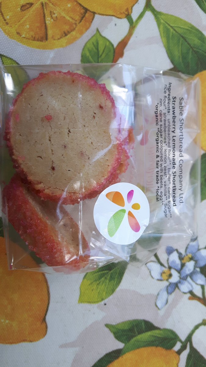 Strawberry lemonade shortbread by my friends <a href="/SableShortbread/">Sable Shortbread</a>! KICS is the magic ingredient!