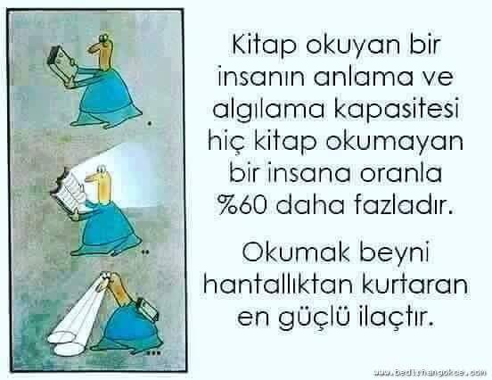 yookarkadas's tweet photo. Kitap okumanın önemi.. https://t.co/dTQDs57Hac