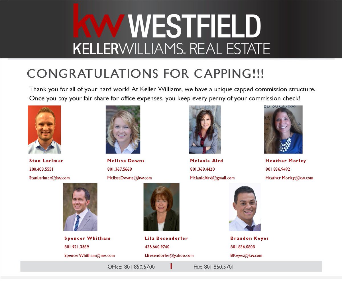 kwwestfield's tweet photo. Congratulations to our agents who capped in June! #kwagent #kellerwilliams #kwcapper https://t.co/srvD0zd8QC