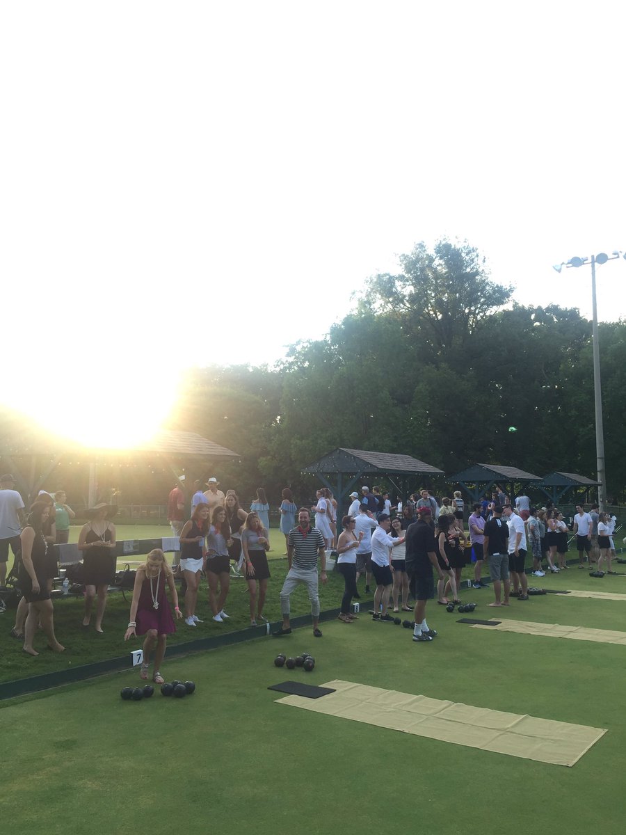 Night two in full swing after a powerful speech by Meaghan MacRury. Rain or shine bowl on! #Lawnsummer