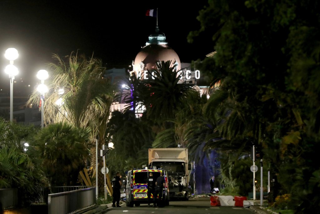 KPCC's tweet photo. Dozens reported dead after Bastille Day truck attack in Nice, France. Follow updates here: https://t.co/ASGafSmpq0 https://t.co/xrys4TYdGa