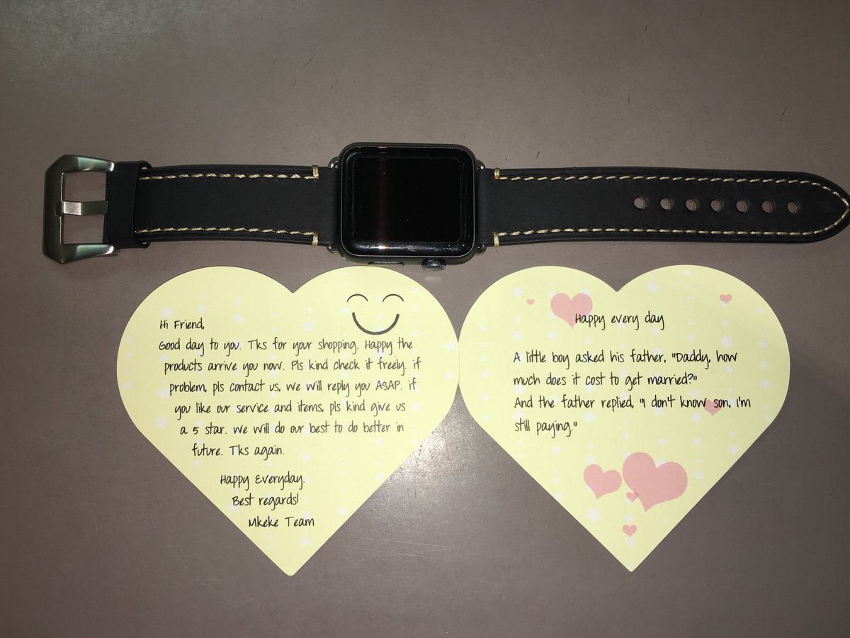 Got an Apple watch band from Mkeke on #primeday. Love the card that came with it!