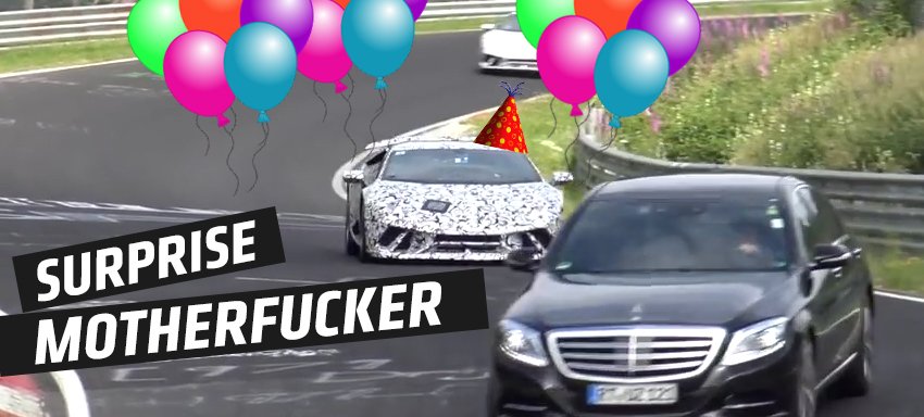 Jalopnik's tweet photo. How much faster is the upcoming Lamborghini Huracán Superleggera than a Mercedes S-Class? https://t.co/69Eul3zAWQ https://t.co/Lwq0c1G348
