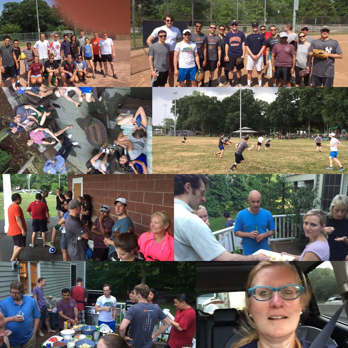 Volleyball, softball, kick-ball &amp; ultimate frisbee before BarBQ-Finance Olympics VII = networking fun #WorkingAtTR
