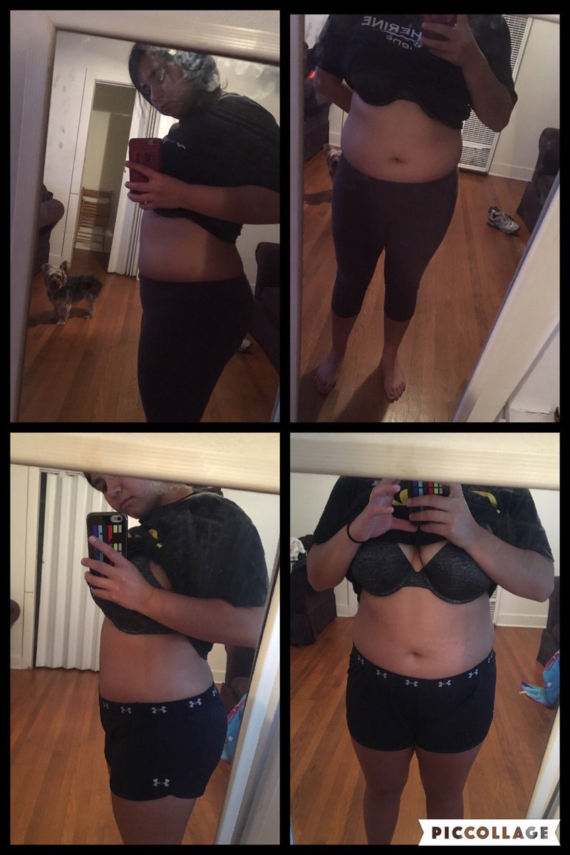 riss_juarez97's tweet photo. It may not be a big difference, but it's something. 😅 11 pounds down, many more to go. 
#2monthdifference https://t.co/N951rXbIbP