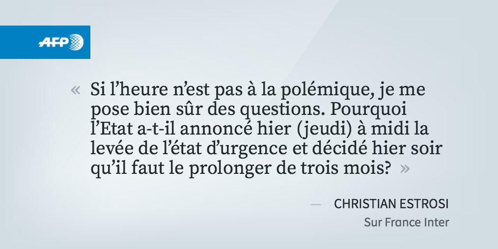 afpfr's tweet photo. #Nice Estrosi critique Hollande sur l'état d'urgence https://t.co/IsBEIiTjMF #AFP https://t.co/Cp2PsJCf4B