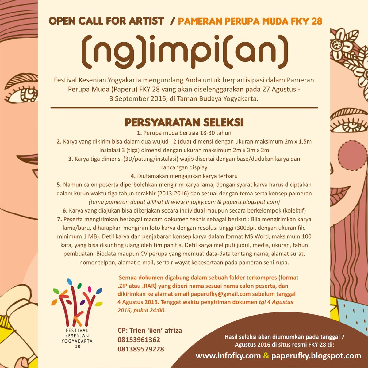 OPEN CALL FOR ARTIST untuk #PAPERU #FKY28 yg inifonya ada di infofky.com/2016/?p=1051