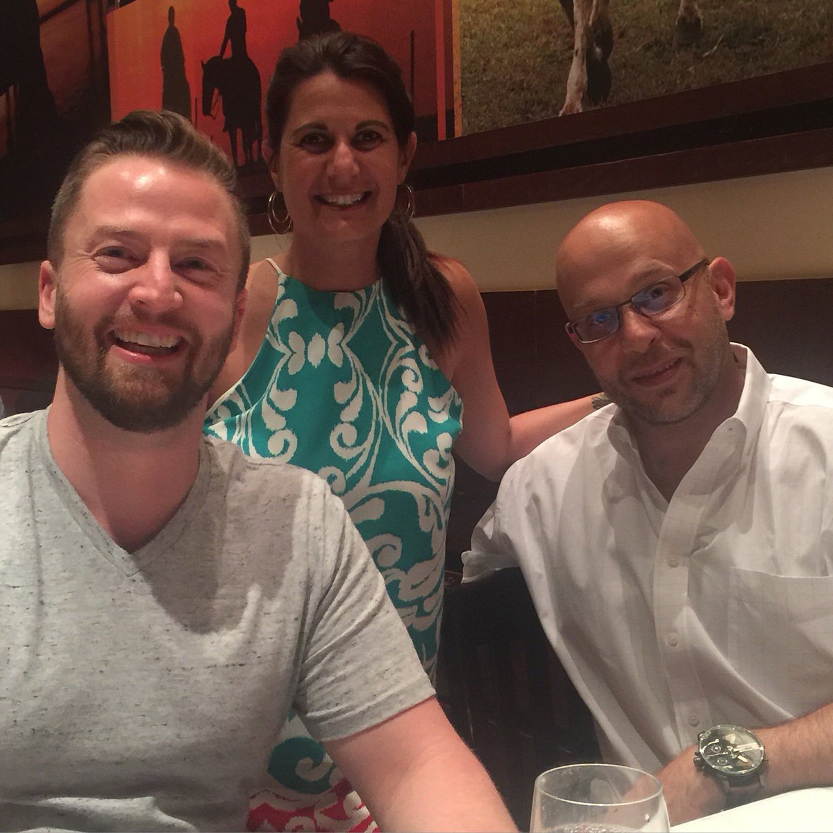 SteamerSteamer's tweet photo. Cool guy from LA, loud lady from Texas and yours truly with meat-filled tummies.

#fogodechao #phoenix #hotasballs https://t.co/EWi8Ck6rk9