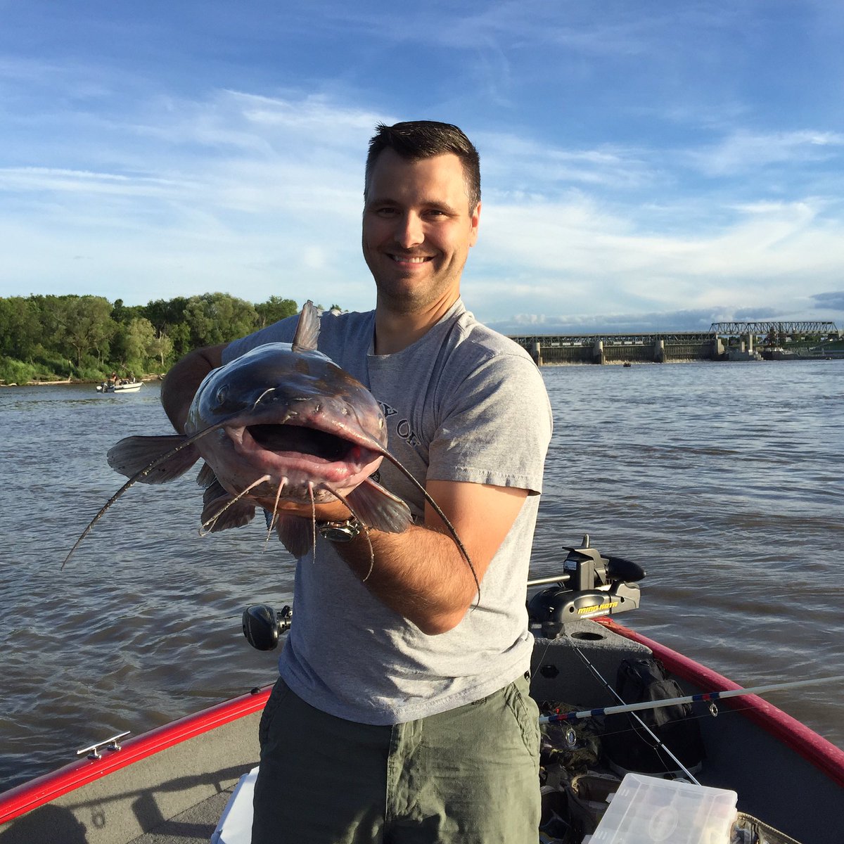 Got out for some cats this evening.  Another master angler for me