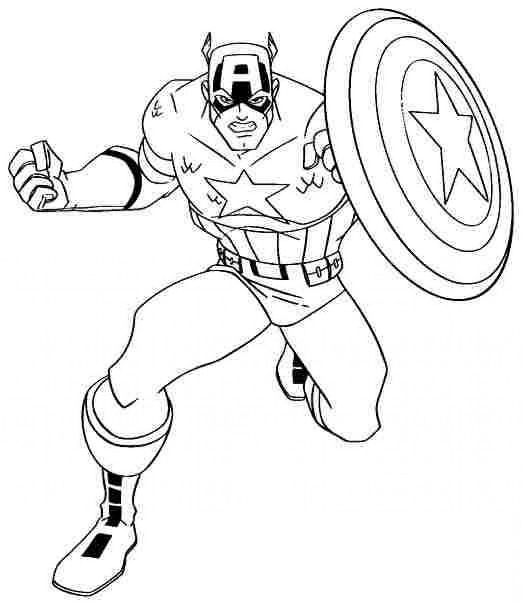 coloring pages for captain america