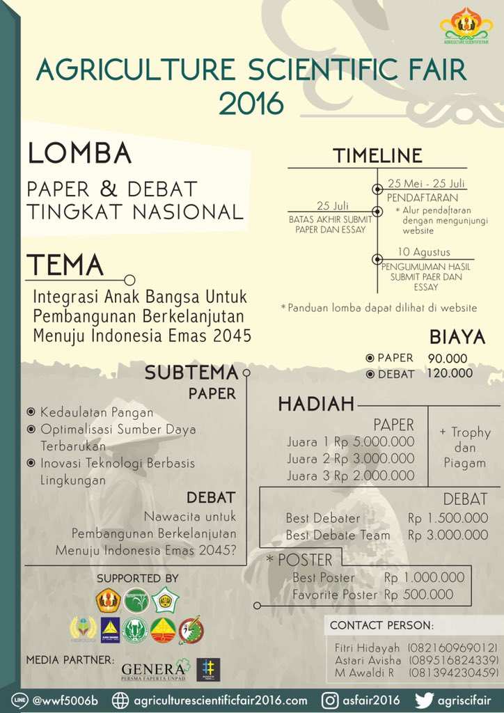 [CALL FOR PAPER AND ESSAY]
BEMKMFP UNPAD Mempersembahkan :
Agriculture Scientific Fair 2016 <a href="/BEMFP_UNSOED/">BEM FAPERTA UNSOED</a>